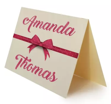 Wedding sticker personalized gift tag - TenStickers