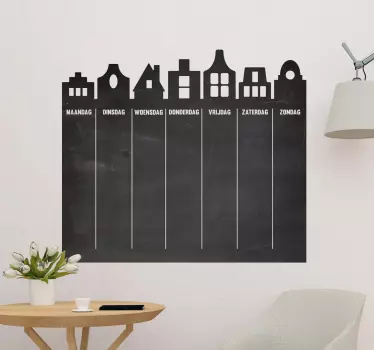 Weekly plan chalkboard  sticker to write on decal - TenStickers