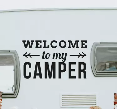 Welcome to my camper caravan decal - TenStickers