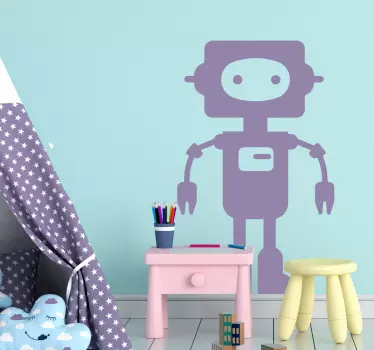 Whimsical Robot Figurine wall sticker for kids - TenStickers
