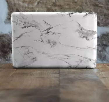 White and gray marble for laptop stickers - TenStickers