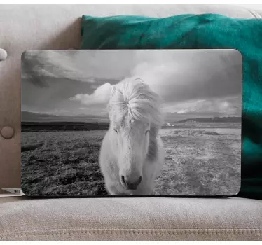 White horse laptop stickers - TenStickers
