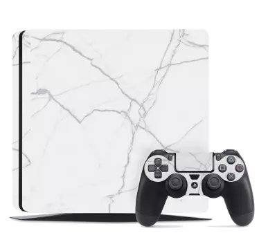 White marble PS4 Skin ps4 sticker - TenStickers