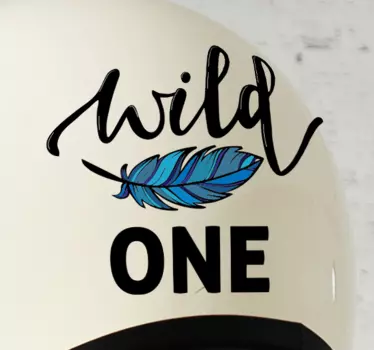 Wild one Helmet bike decal - TenStickers