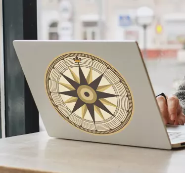 Wind rose laptops decal - TenStickers