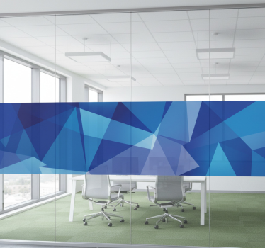 Window sticker blue translucent geometry - TenStickers