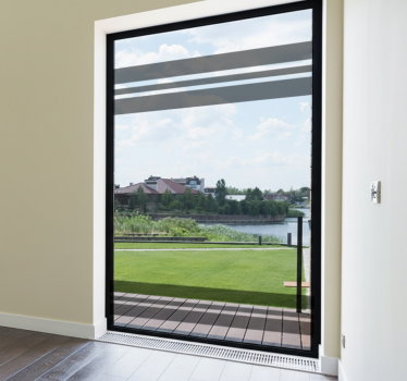 Window sticker dark grey horizontal strips - TenStickers