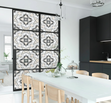 Window sticker geometric illusion square pattern - TenStickers