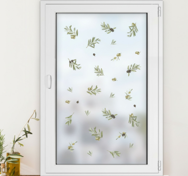 Window sticker olive vines set - TenStickers