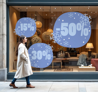 Winter discount sales sticker - TenStickers