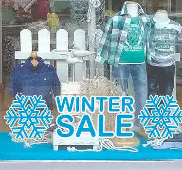 Winter sale window decal - TenStickers