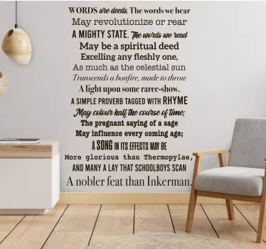 Charles Harpur Australian authors quote wall decal - TenStickers