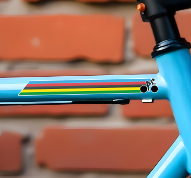 World Champion colors stripes bike sticker - TenStickers