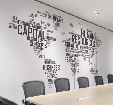 Industrial world map sticker - TenStickers