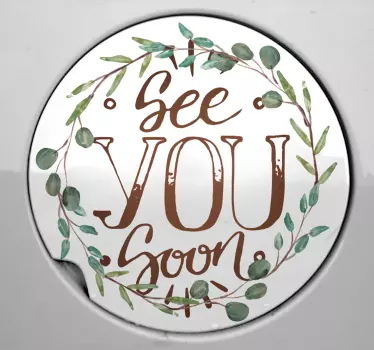 wreath leaves eucalyptus Car Decal - TenStickers