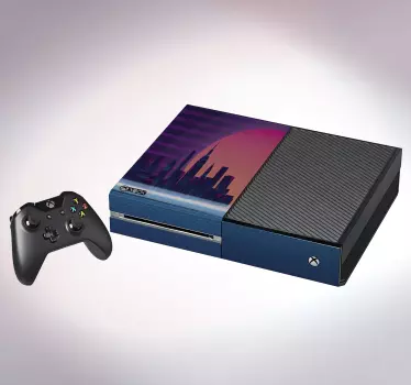 Xbox wrap cityscape sunset - TenStickers