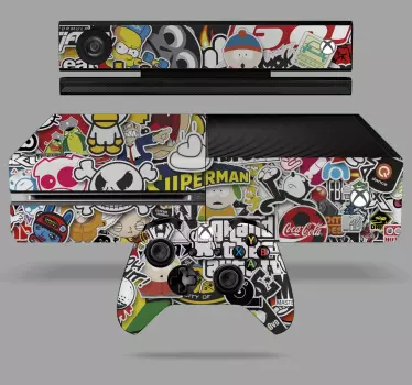 Xbox wrap vibrant character collage - TenStickers