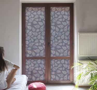Ying Yang paisley window decal - TenStickers