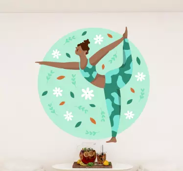 Yoga streches wall decor - TenStickers