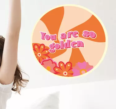You are so golden 70s design retro wall decal - TenStickers