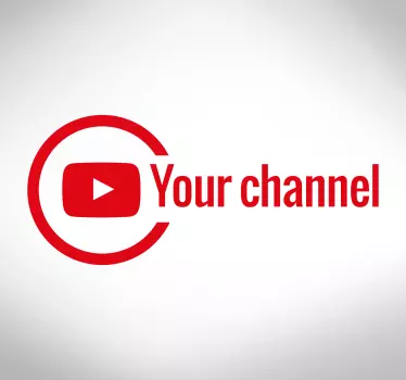 Youtube label customizable window decal - TenStickers