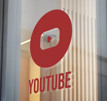 Youtube logo window decal - TenStickers