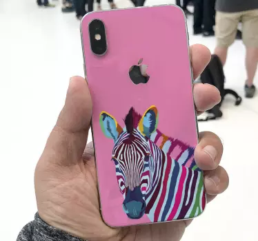 Zebra pop art iPhone decal - TenStickers