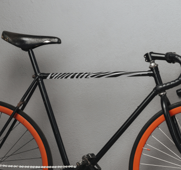 Zebra skin imitation Bike Decal - TenStickers
