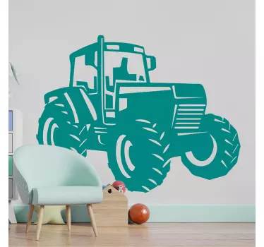 Zetro Tractor illustration wall art - TenStickers
