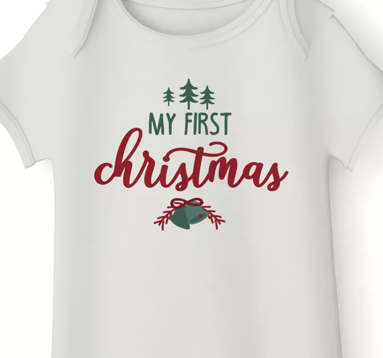 First as mum/dad Christmas shirt - TenStickers