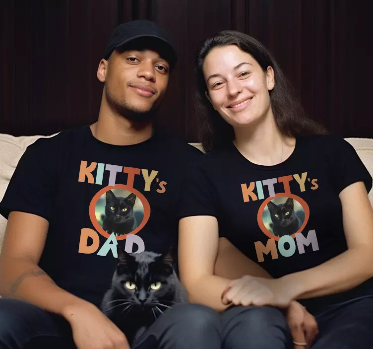 Mother and father pet name T-shirts with name - TenStickers