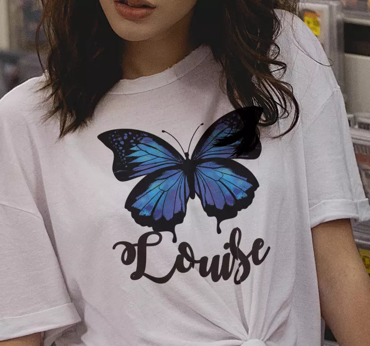 Beautiful and colorful butterfly t-shirt TenStickers