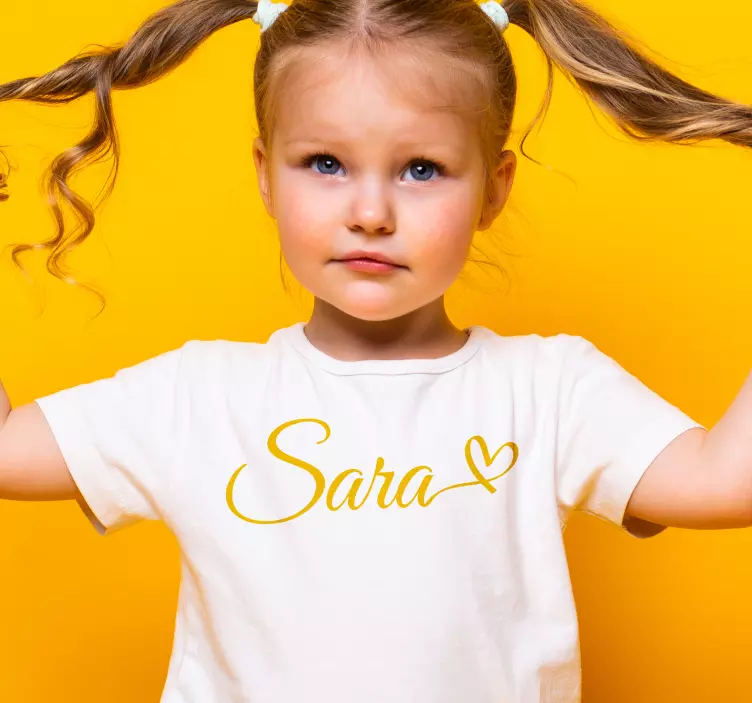 Calligraphic Name with a Heart shirt - TenStickers