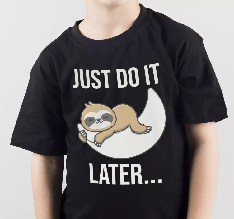 Just do it later sloth Kids t-shirt - TenStickers