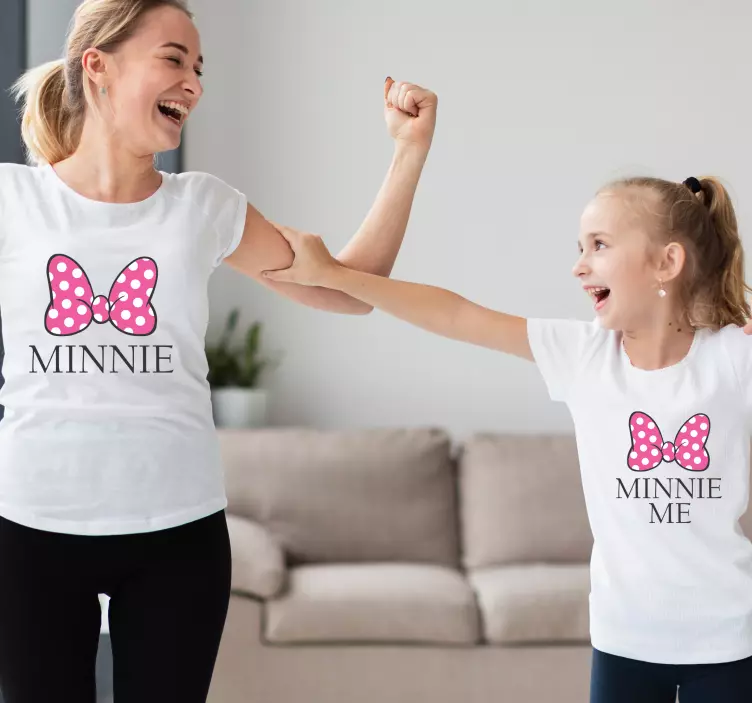 Minnie and minnie me Mother daughter shirt - TenStickers
