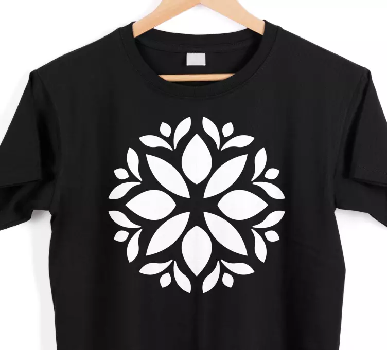 Simple flower silhouette custom t-shirt - TenStickers