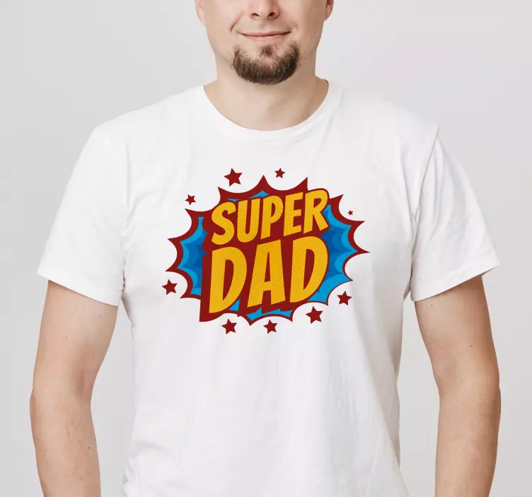 Super dad comic bubble Fathers day shirt - TenStickers