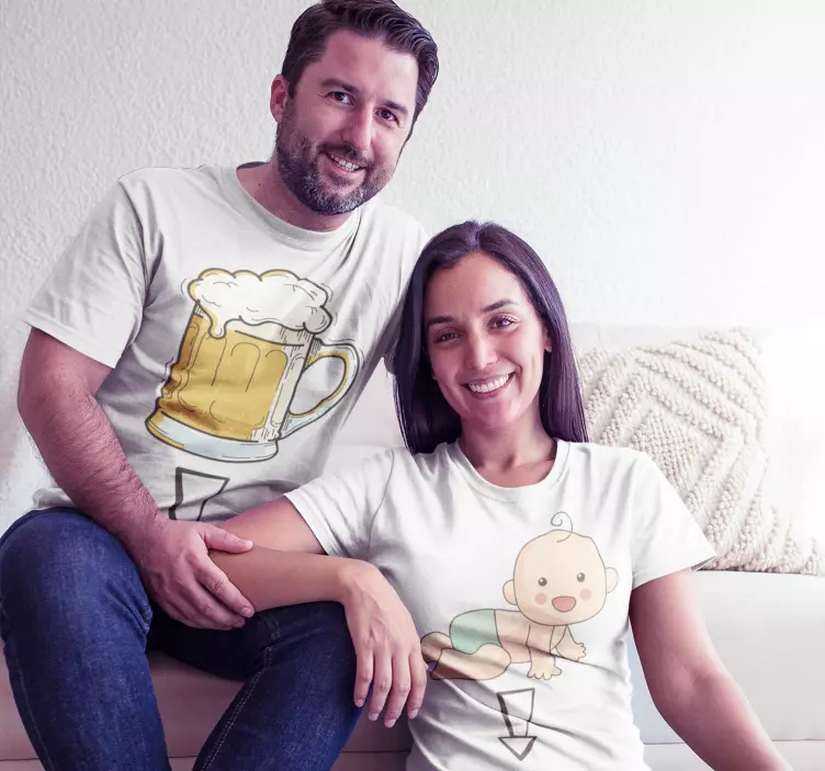 T-shirt for pregnant Couple t shirt - TenStickers