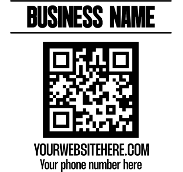 Business name and QR code custom t-shirt - TenStickers