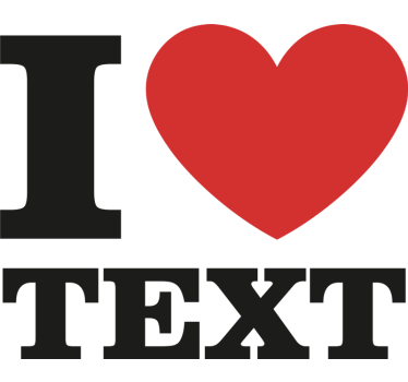 "I love" T-shirts with name - TenStickers
