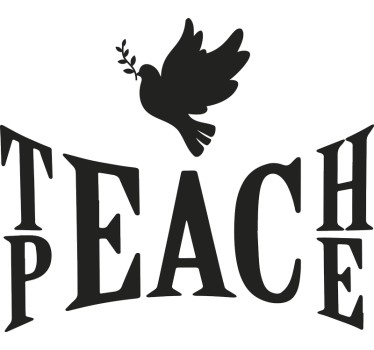 "Teach peace" custom t-shirt - TenStickers