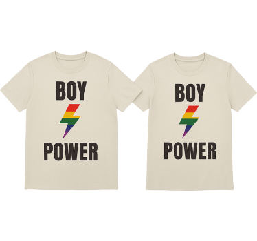 Lgbt boy power couple t-shirts - TenStickers