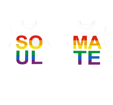 Lgbt soulmate couple t-shirts - TenStickers