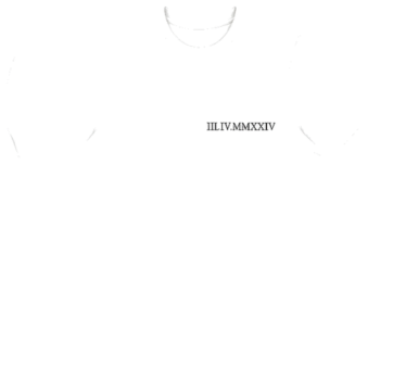 Couple t-shirts with matching roman numerals - TenStickers