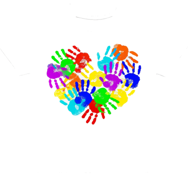 Heart-shaped handprints t-shirt - TenStickers