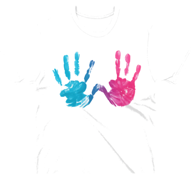Two handprints t-shirt - TenStickers
