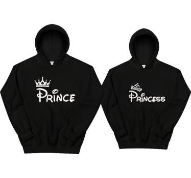 Prince and princess couple t-shirts - TenStickers