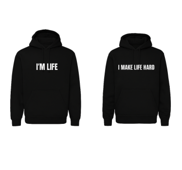 Couple t-shirts i make life hard - TenStickers