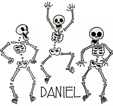 Skeleton dance move with name kids t-shirt - TenStickers
