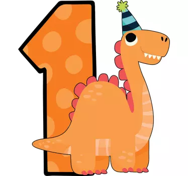 Baby Birthday Dinosaur t-shirt - TenStickers